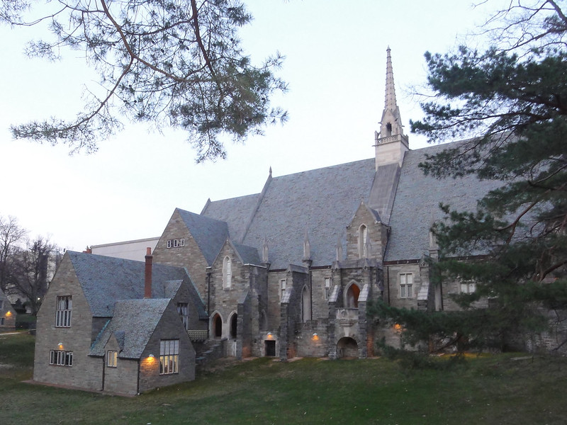 historic building on a college campus