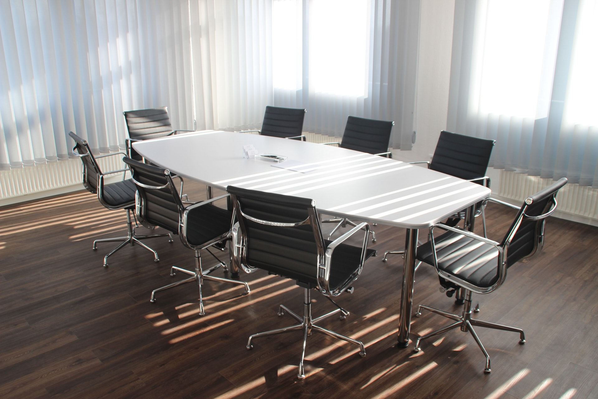 empty conference room table