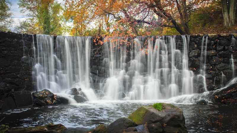 a waterfall