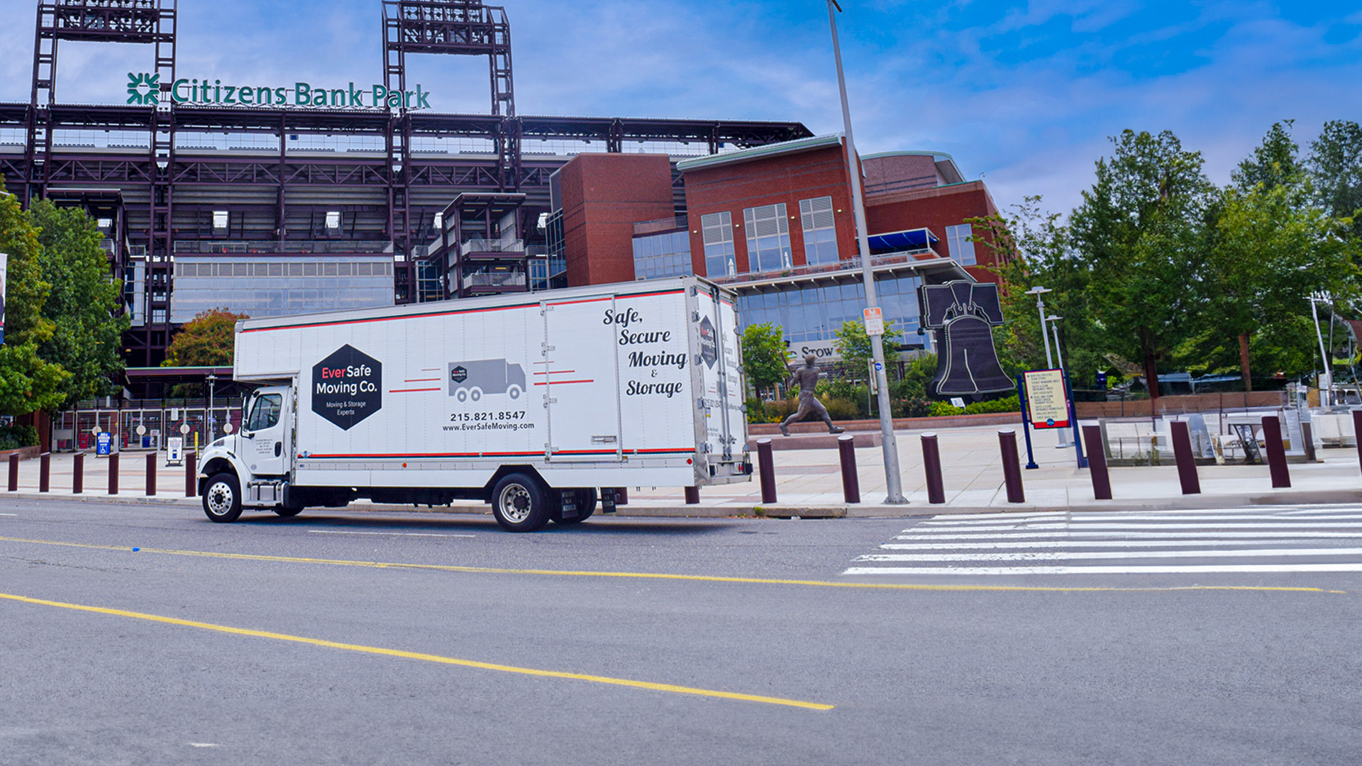 Eversafe Truck in front of Citizens Bank Park in Philadelphia